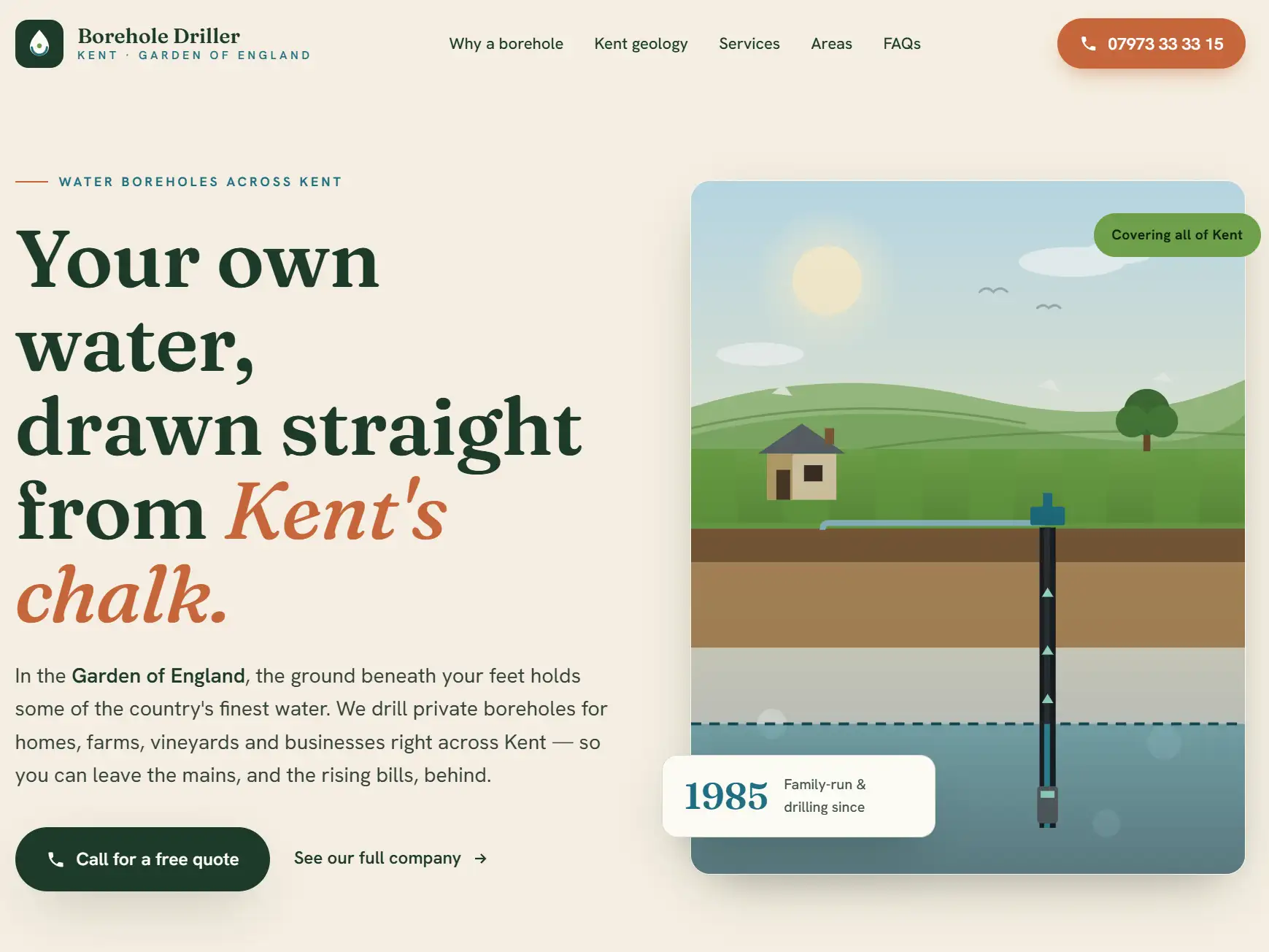 Borehole Driller Kent website
